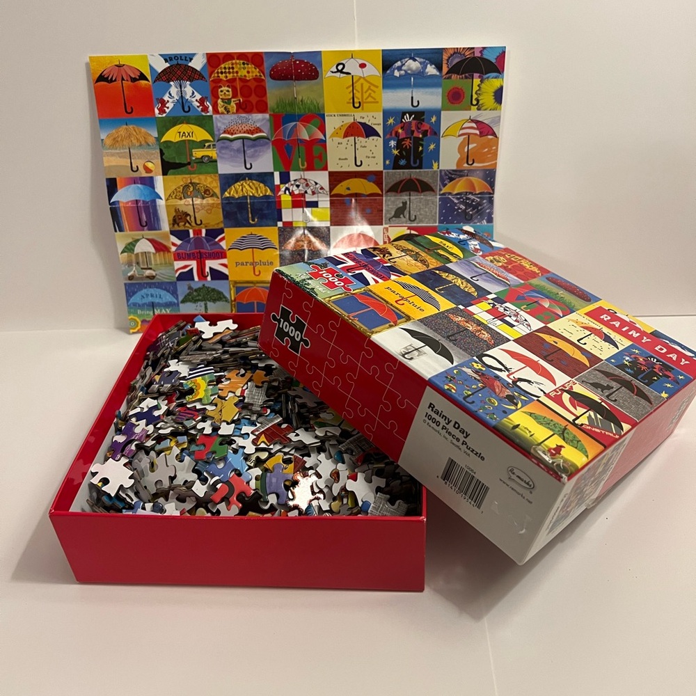Re-Marks 1000 Piece Rainy Day Umbrella Jigsaw Puzzle 19.25" x 26.75"